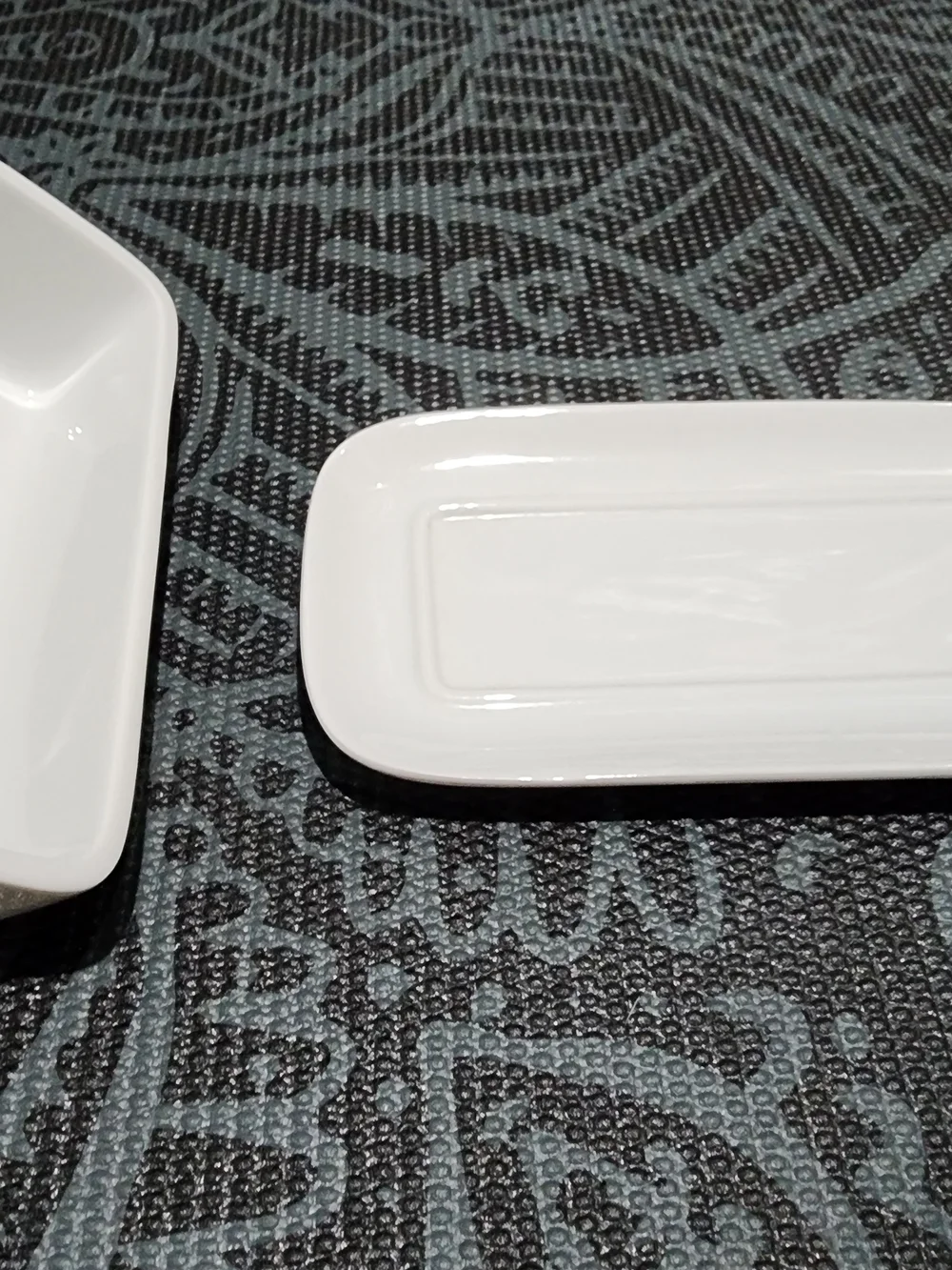 White Ceramic Butter Dish with Lid